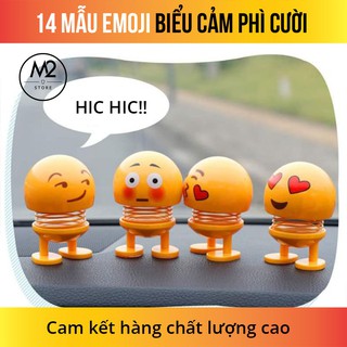 Lò Xo Mặt Cười Dễ Thương - Emoji Lắc Đầu Để Bàn, Gắn Xe Độc Đáo