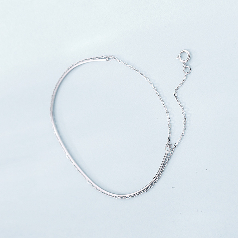 Vòng Tay Nữ Mạ Bạc 925 Đơn Giản Thời Trang