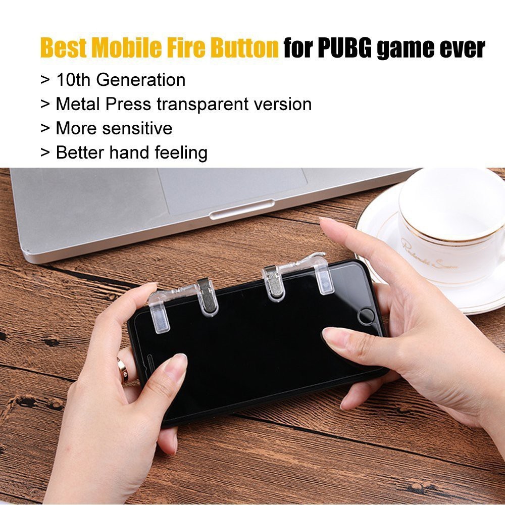 [HÀNG SẴN] Bộ 2 Nút Bấm Cơ K01 Kim Loại Trong Suốt Hỗ Trợ Chơi Game PUBG Mobile, Ros Mobile