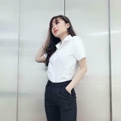 Áo sơ mi nữ ngắn tay (chất kate, mịn, mát).