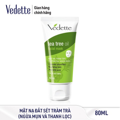 Mặt nạ đất sét Vedette tinh dầu tràm trà (Tea Tree Oil) 80ml (TP03009005424)