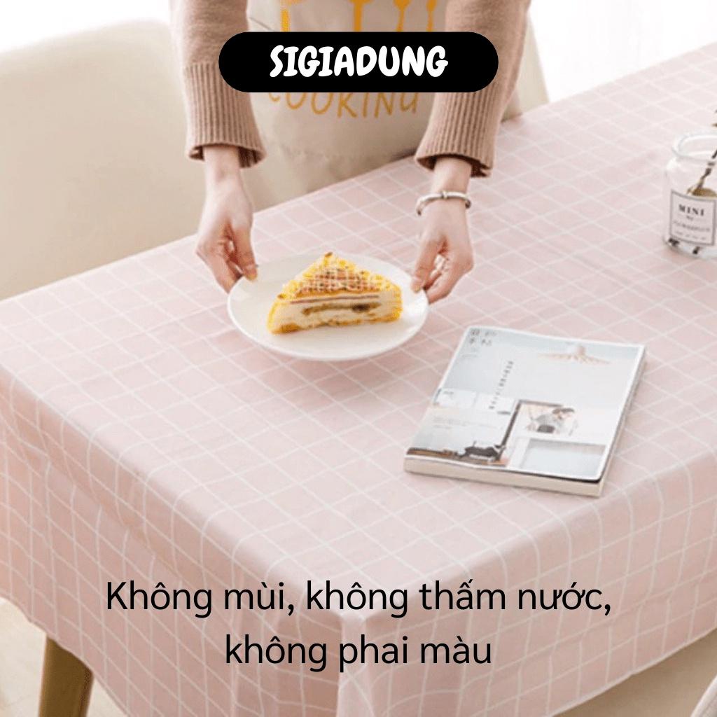 [SGD] Khăn Trải Bàn - Khăn Trải Bàn Kẻ Caro, Nhựa PVC Chống Thấm Nước, Trang Trí Bàn Ăn 9531