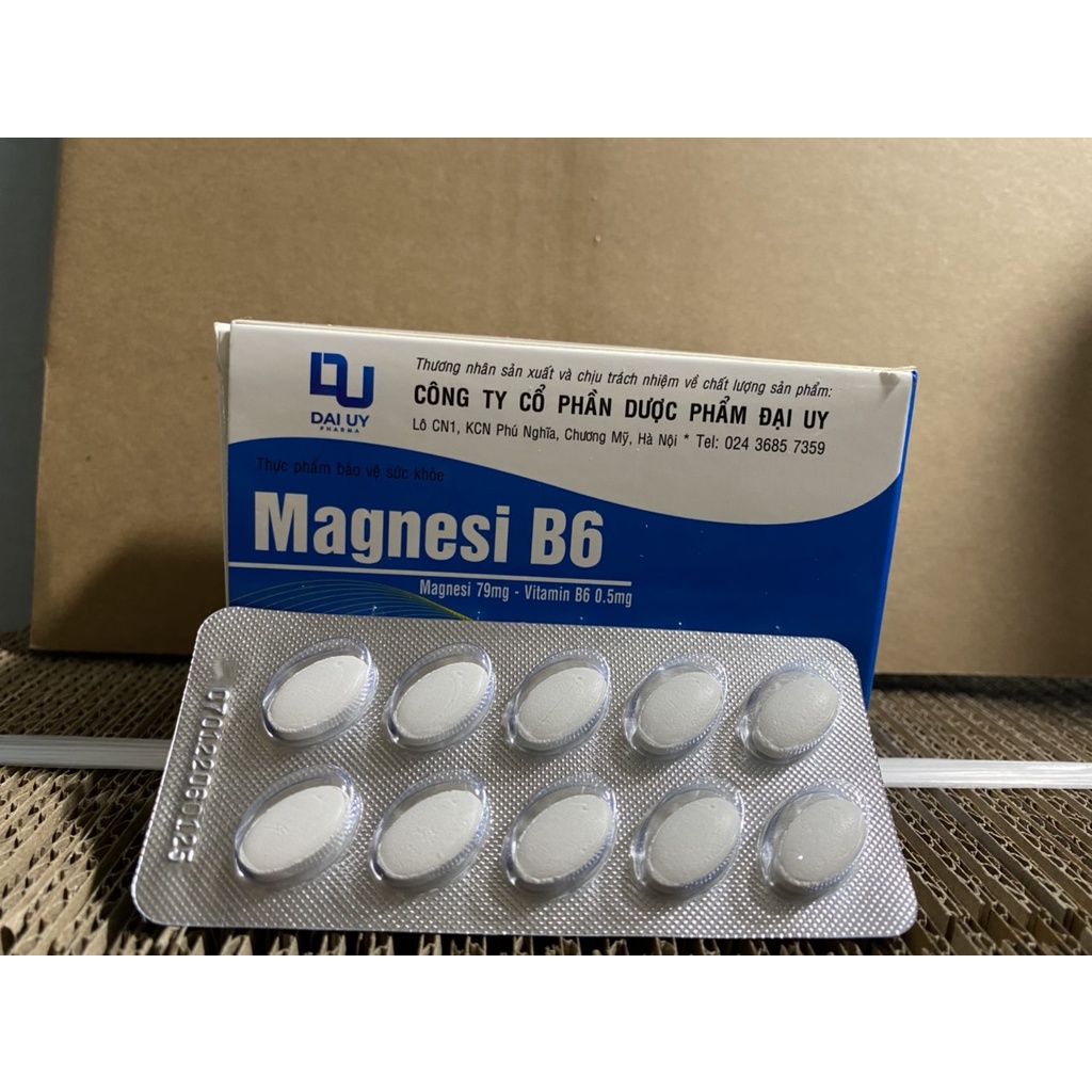 Magnesi B6 bổ sung vitamin B6 và Magnesi 100viên
