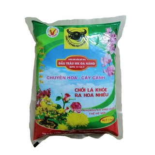 Phân bón đầu trâu đa năng NPK 17-12-7+TE cao cấp chuyên hoa - cây cảnh giúp lá khỏe ra hoa nhiều gói 1KG | Vạn Tín Store