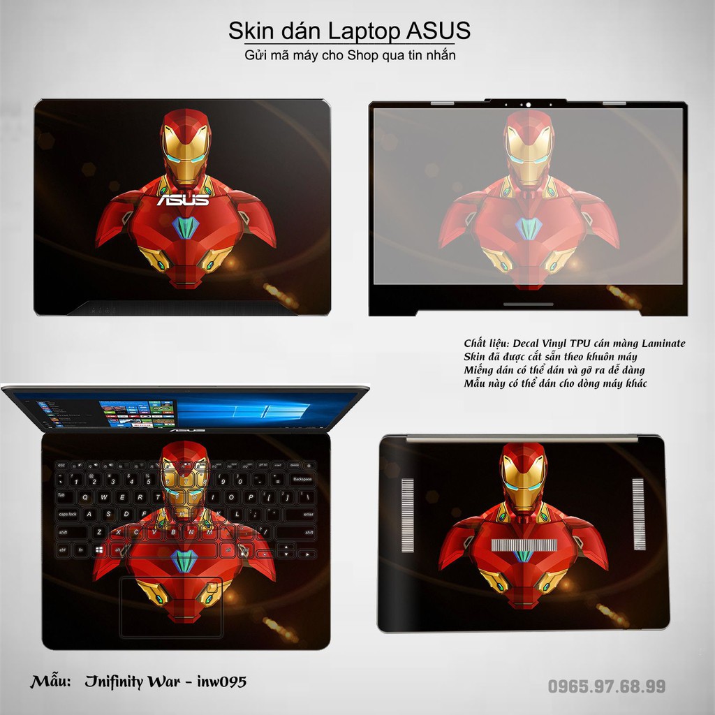 Skin dán Laptop Asus in hình Inifinity War (inbox mã máy cho Shop)