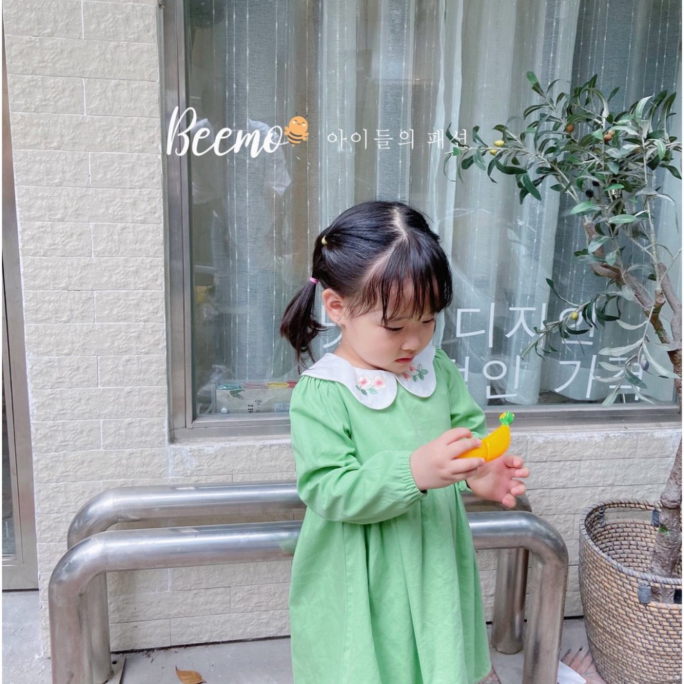 Váy bé gái kiểu dáng babydoll Hàn Quốc 3 màu - 21V017