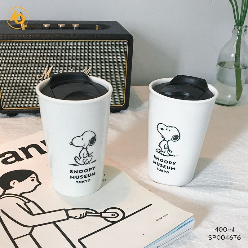 Cốc sứ snoopy,cốc sứ cao cấp SHOP10K ,cốc đôi, hàng có sẵn SP004676