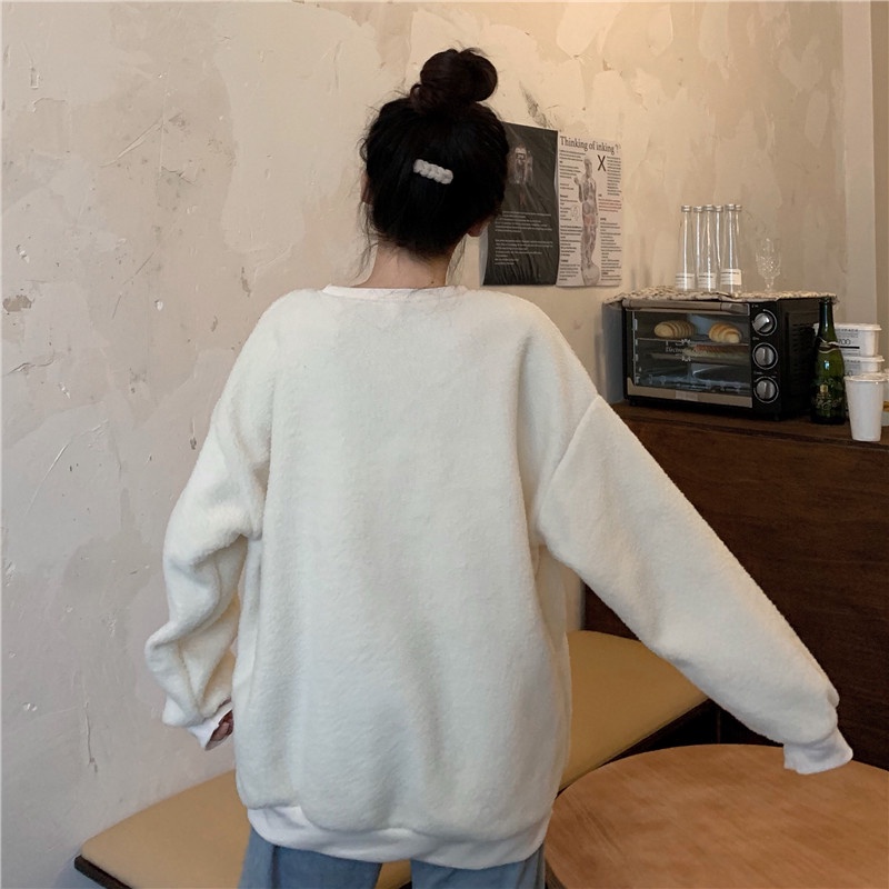 Áo Nỉ Nữ Form Rộng, Áo Sweater Nữ Hình Cún dưới 75kg - G039 - Minh Hằng 9X | BigBuy360 - bigbuy360.vn