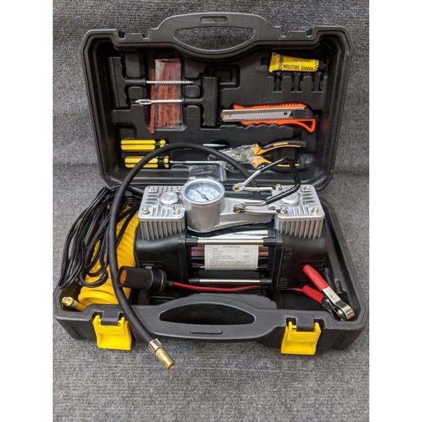 Bơm lốp ô tô 2 xi lanh RLEAO- ( đồng hồ cơ )bơm 2 xilanh mã lực lớn- Better Car