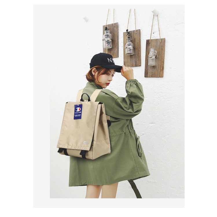 Ba Lô Đi Học Thêu Chữ Champion Phong Cách Nhật Bản Thời Trang Cho Nam Và Nữ