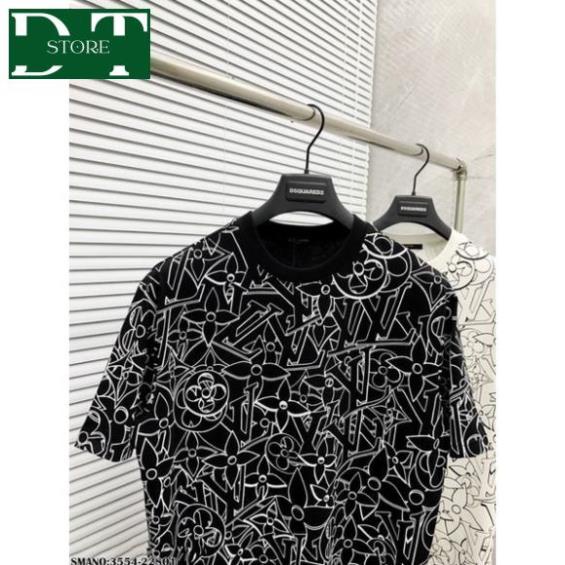Áo Phông Nam Nữ - Áo Thun Lv Cổ Tròn In Hoạ Tiết 3D Chất Cotton mát Mịn DT STORE MENWEAR