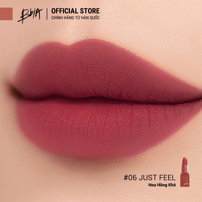 Son Thỏi Lì Bbia Last Powder Lipstick - 06 Just Feel 3.5g - Bbia Official Store