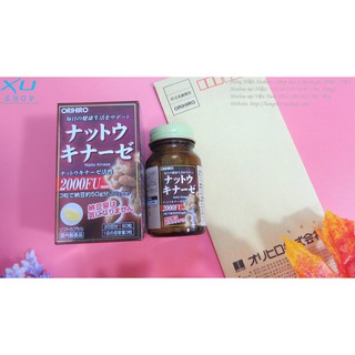 Viên uống Natto Kinase của Orihiro hỗ trợ chống đột quỵ, tai biến mạch máu não 60 viên.