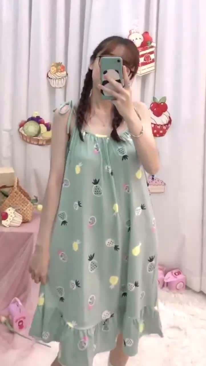 Váy ngủ 2 dây chất thun mềm mịn, thoáng mát  mùa hè- 𝐕𝟏𝟑𝟎 | BigBuy360 - bigbuy360.vn