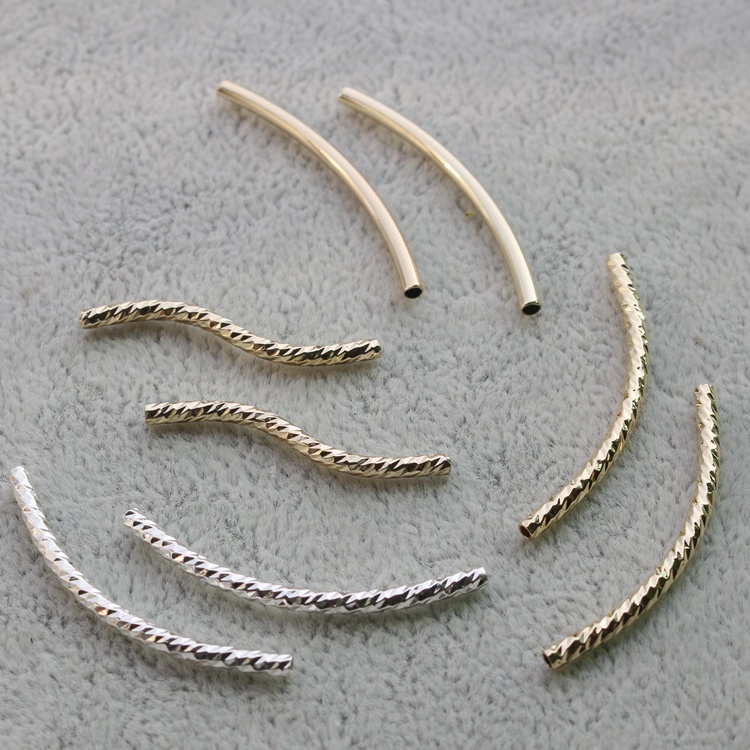 Bộ 10 Ống Đồng 14K Màu Vàng Bạc Đeo Tay/Khuỷu Tay DIY