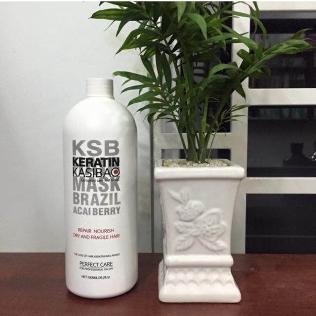 ( chính hãng )HẤP KERATIN PHỤC HỒI TÓC HƯ TỔN NẶNG KSB BRAZIL ACAI BERRY 1000ml