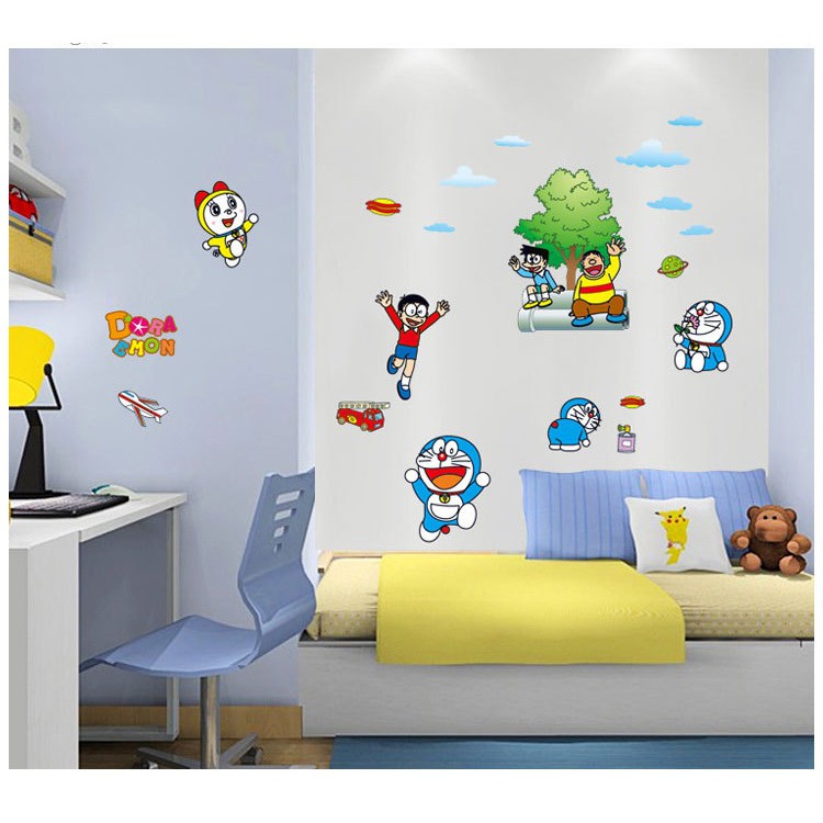 Decal dán tường Doremon 1 - decal doraemon dễ thương