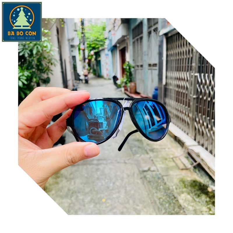 Kính râm trẻ em Sinsay size 4-6 tuổi dáng phi công tráng gương xanh tuyệt đẹp, kính chuẩn Authentic đầy đủ tem mác