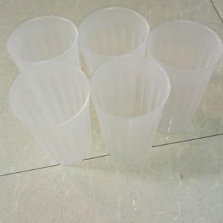 sét 6 cốc nhựa sọc uống bia trà đá