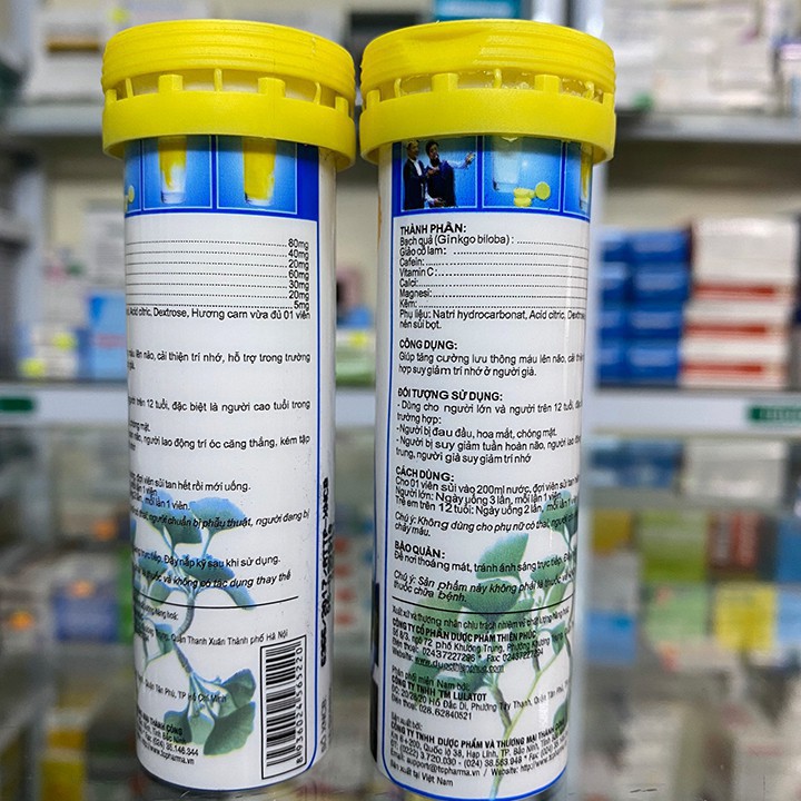 Viên bổ não Ginkgomin plus dạng sủi lọ 10 Viên | BigBuy360 - bigbuy360.vn