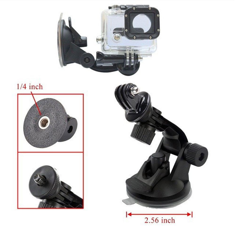 Giá Đỡ Camera Hành Trình Gopro Hero Sjcam Sj4000 Xiaomi Yi Gắn Kính Chắn Gió