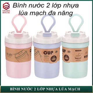 Bình nước 2 lớp nhựa lúa mạch