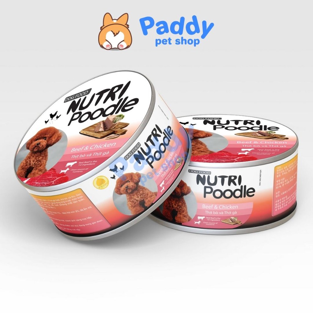 Pate Nutri Poodle Dinh Dưỡng Cho Chó Poodle Mọi Lứa Tuổi (Lon 160g)