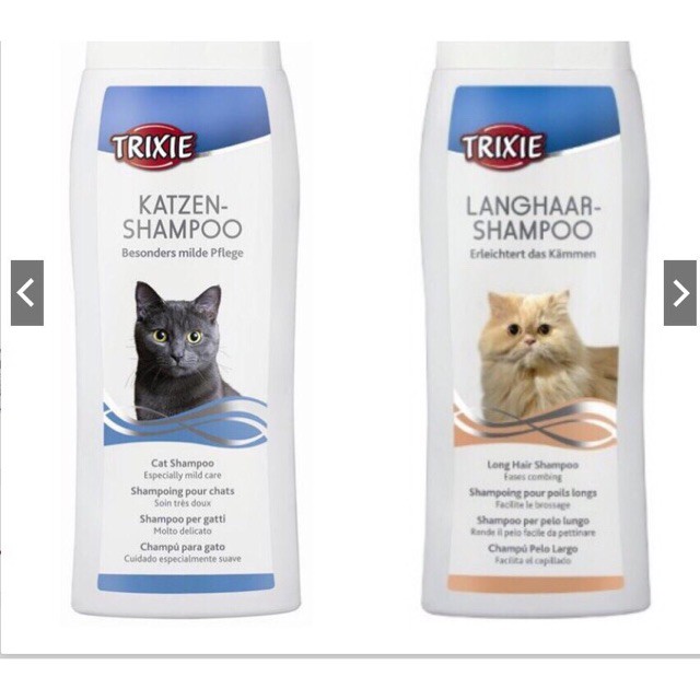  Sữa Tắm Cho Mèo Lông Dài Và Mèo Lông Ngắn Trixie Cat Shampoo 250ml - sữa tắm cho chó