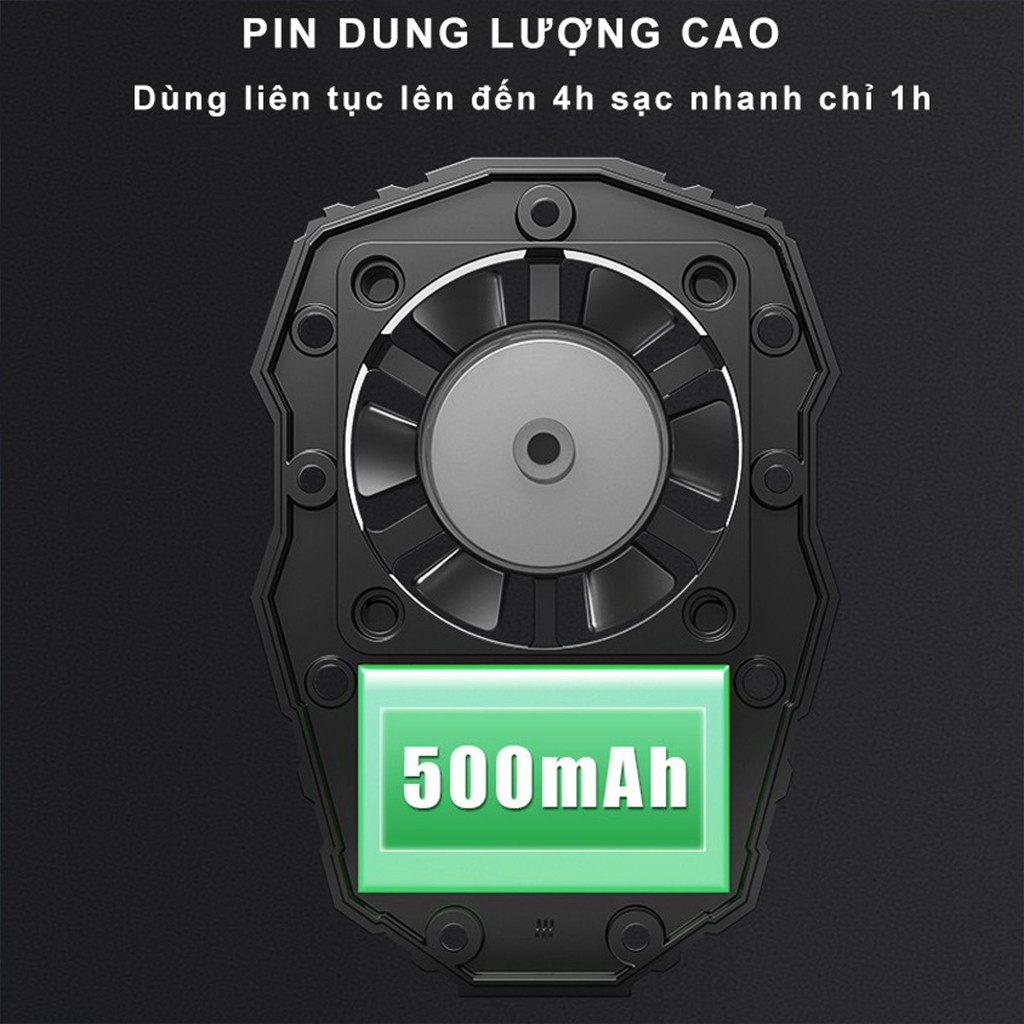 Quạt tản nhiệt điện thoại Memo FL01 -  Siêu lạnh, có LED RGB, cho điện thoại gaming game thủ mobile pin 500mah