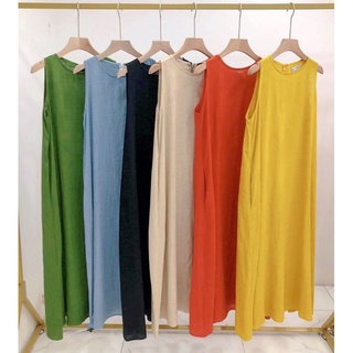 váy linen đen