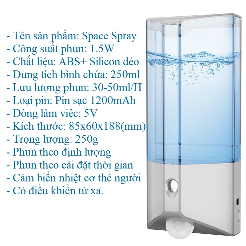 Máy phun sương tự động, Hộp xông tinh dầu cảm biến thân nhiệt thông minh