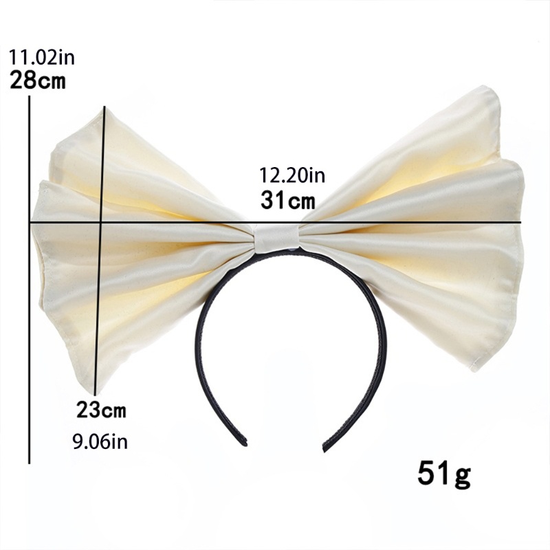 Băng Đô Nơ Lớn Bằng Satin Dùng Chụp Ảnh Halloween Dành Cho Nữ