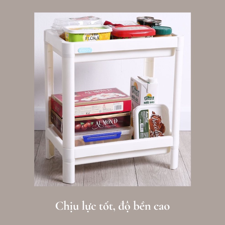 Kệ đa năng inochi đựng sách, mỹ phẩm, kệ nhà tắm, kệ bếp, kệ gia vị Tokyo Nhật Bản, khay có lỗ thoát nước, Vapu HCM