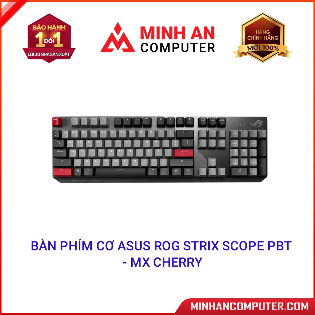 Bàn phím cơ ASUS Rog Strix SCOPE PBT - MX Cherry - Hàng chính hãng