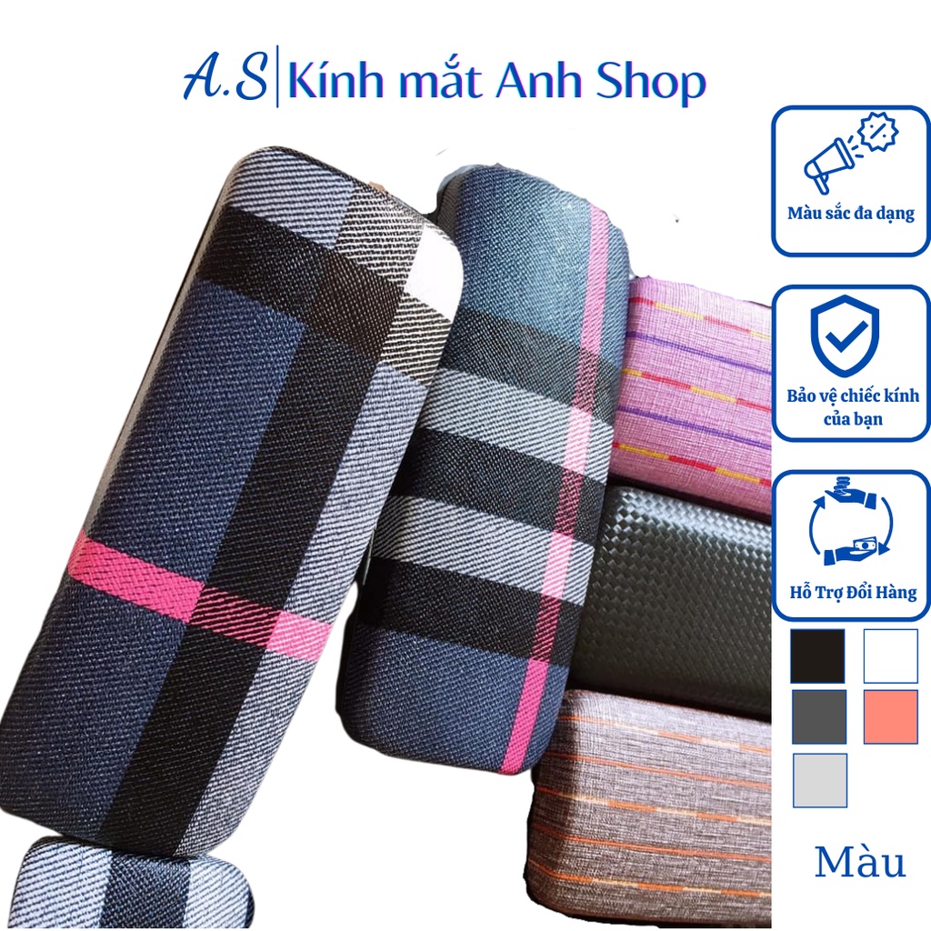 [Mã SKAMCLU8 giảm 10% cho đơn từ 100K] Hộp da đựng kính cận hộp đựng kính cận thời trang