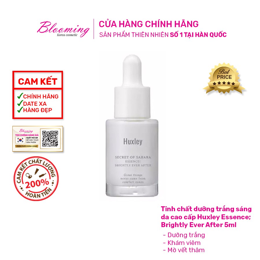 [Mini] Tinh Chất Dưỡng Trắng, Cải Thiện Đốm Nâu Huxley Essence; Brightly Ever After 5ml