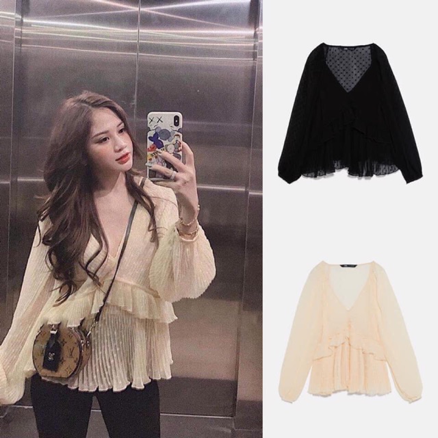 Áo sơ mi ly bèo zara hot hit