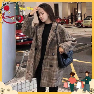 ÁO KHOÁC DẠ NỮ KẺ NÂU MNG DÁNG DÀI