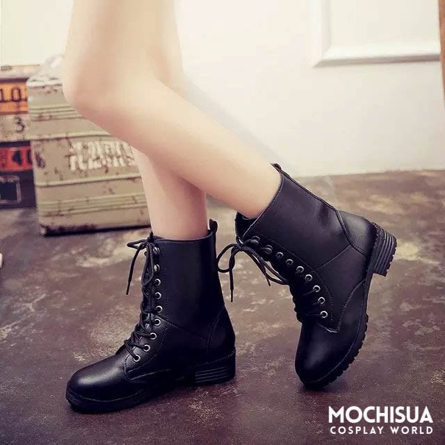 [CÓ SẴN] Combat Boots - Boots Bắp Chân Cosplay Phong Cách Punk Rock | BigBuy360 - bigbuy360.vn
