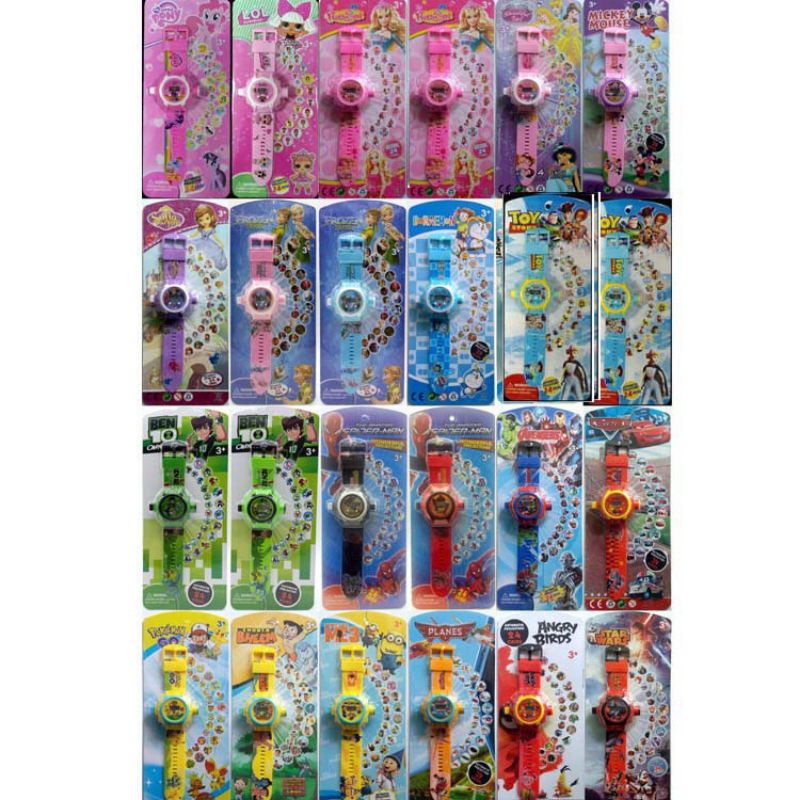 ĐỒNG HỒ HÌNH CHIÊU 3D 24 HÌNH CHO BÉ