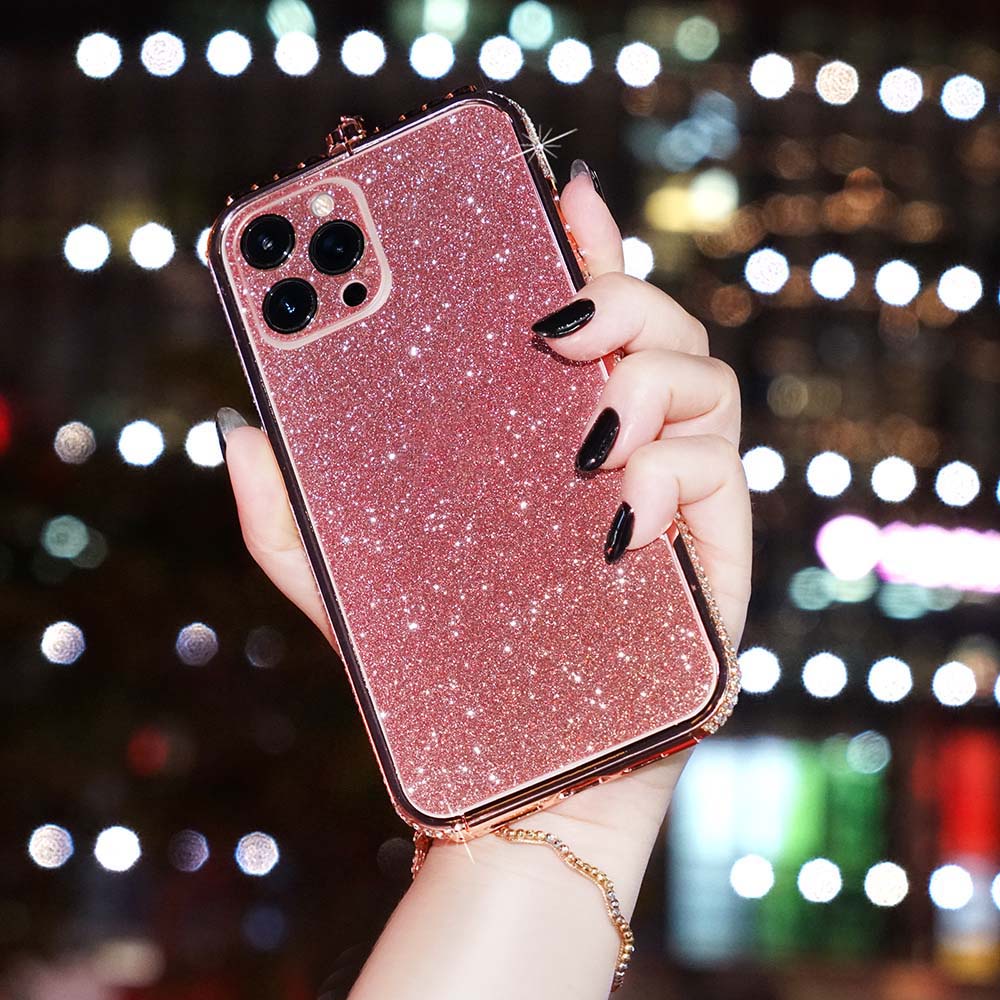 Ốp Điện Thoại Viền Kim Cương Thời Trang Cho Iphone 14 Pro Max 11 Pro Max XR 11 12 Pro Max 7 / 8 / XS Max 13 Pro Max