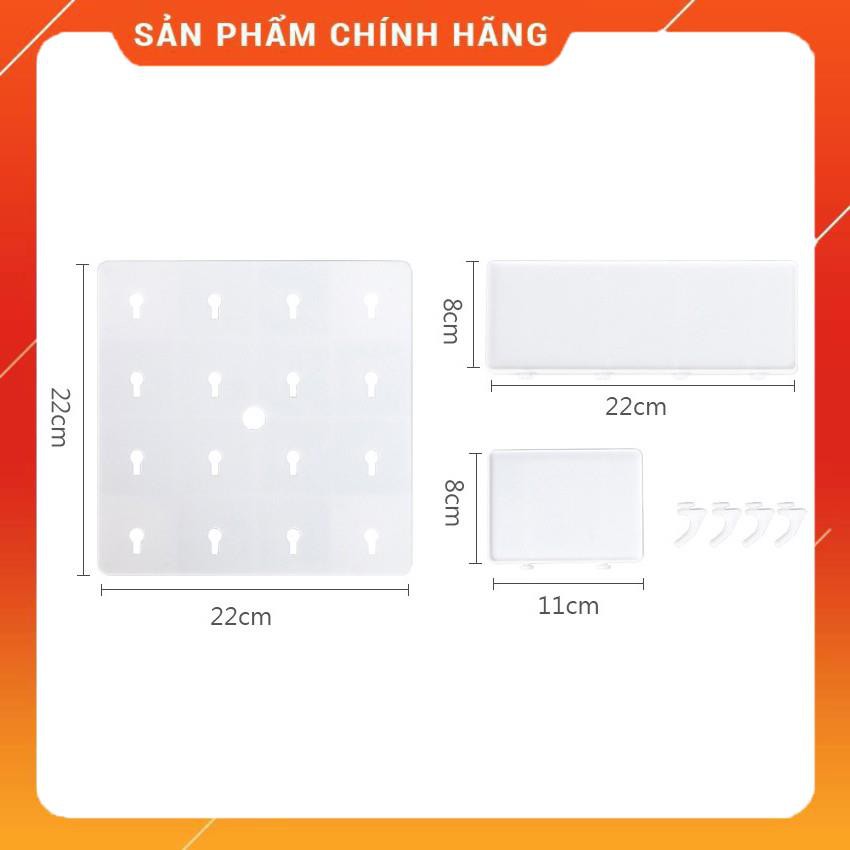 Giá dán tường để đồ, tấm nhựa có lỗ để trang trí, kệ để trang trí kệ để gổ treo tường