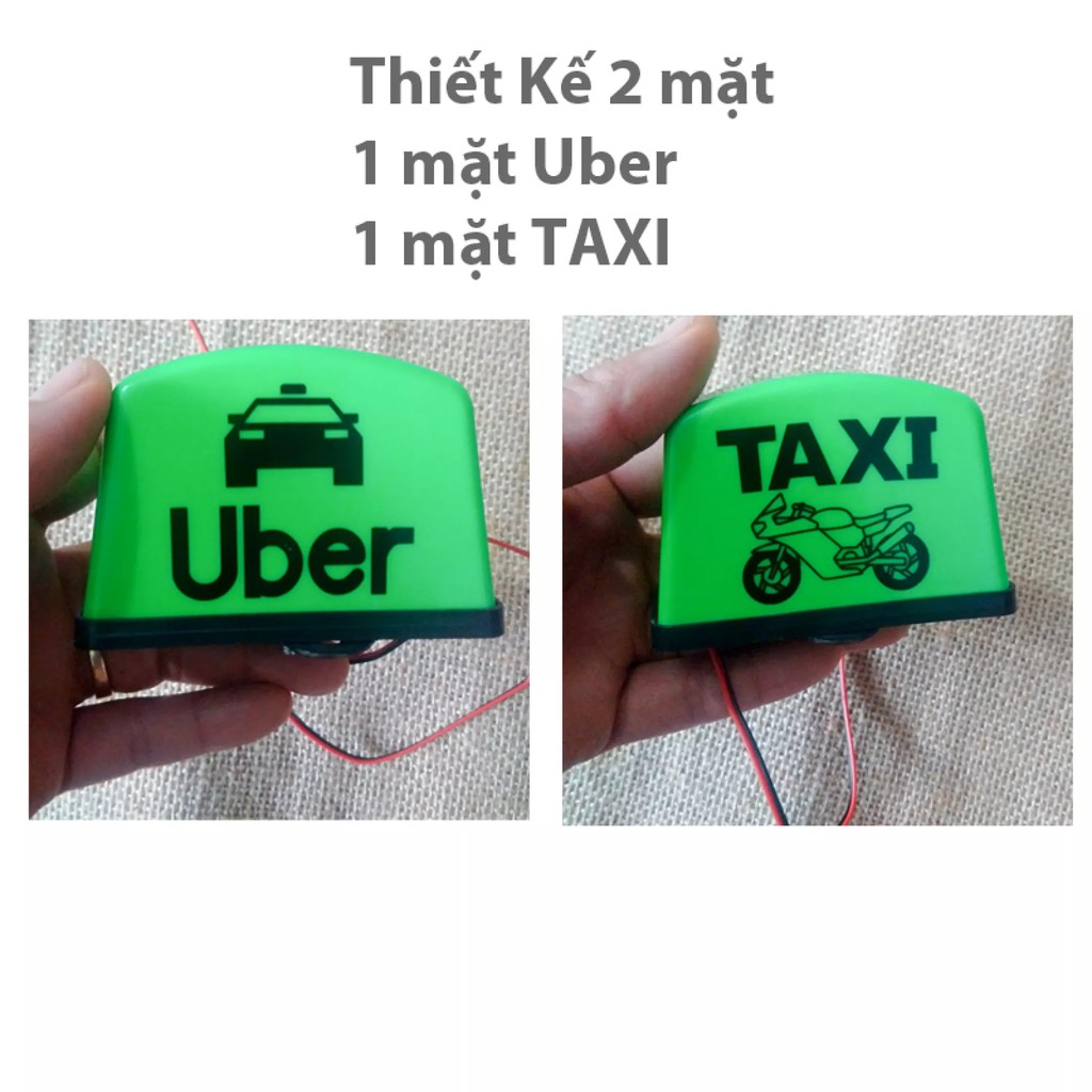 Đèn TAXI gắn chân kính hậu xe máy Xanh lá DC 12V