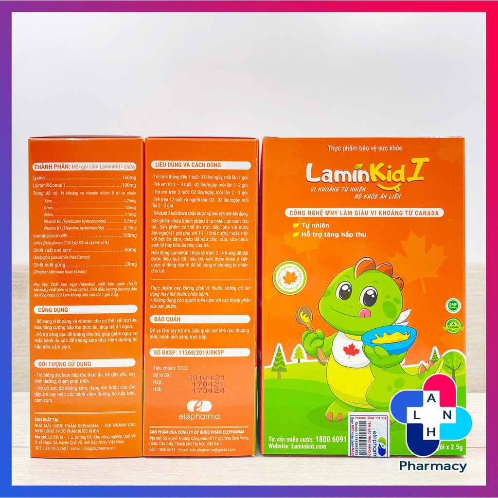 LaminKid I (20 gói) - Vi khoáng tự nhiên, bé ăn khỏe liền.