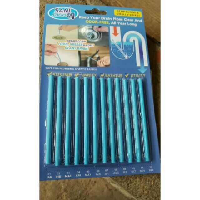 FREESHIP ĐƠN 99K_Vỉ 12 que thông cống sani stick