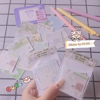 Ivi iko | set 24 sticker ouie đáng yêu phong cách hàn quốc