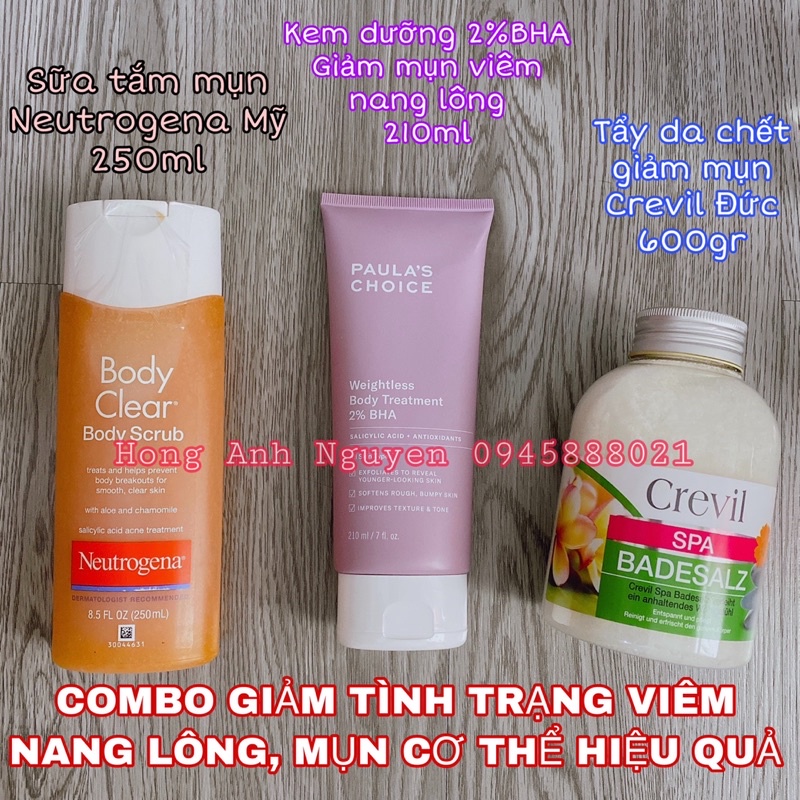 Bộ dưỡng cơ thể Sữa Tắm Neutrogena Body Scrub
