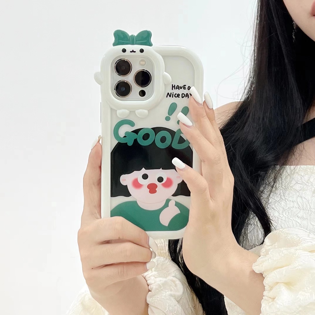 Ốp Điện Thoại Silicone Mềm Hình Cô Gái/Quái Vật Vui Nhộn 2 Trong 1 Cho iPhone 13 12Promax xsmax 11 xr 13PRO