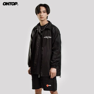Áo khoác dù nam form rộng màu đen Pyramid Mark 2 local brand ONTOP