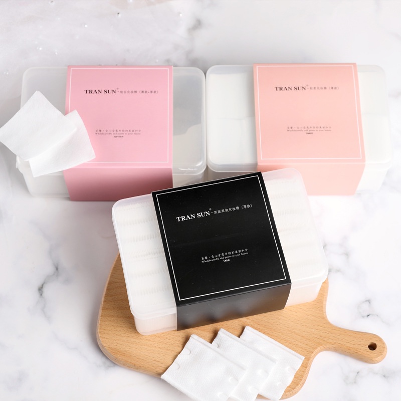 [Hàng mới về] Hộp 1000 bông tẩy trang mỏng dạng nén tiết kiệm nước tiện lợi